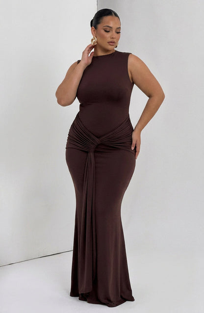 Vestido Largo Granate Lorenza