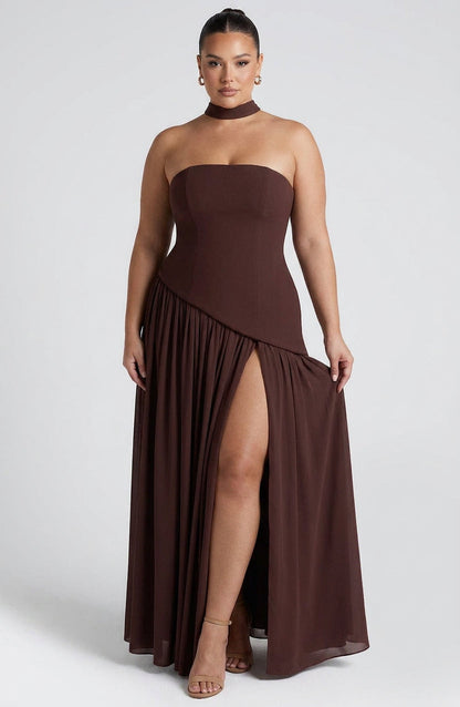 Vestido Largo Granate Maliyah