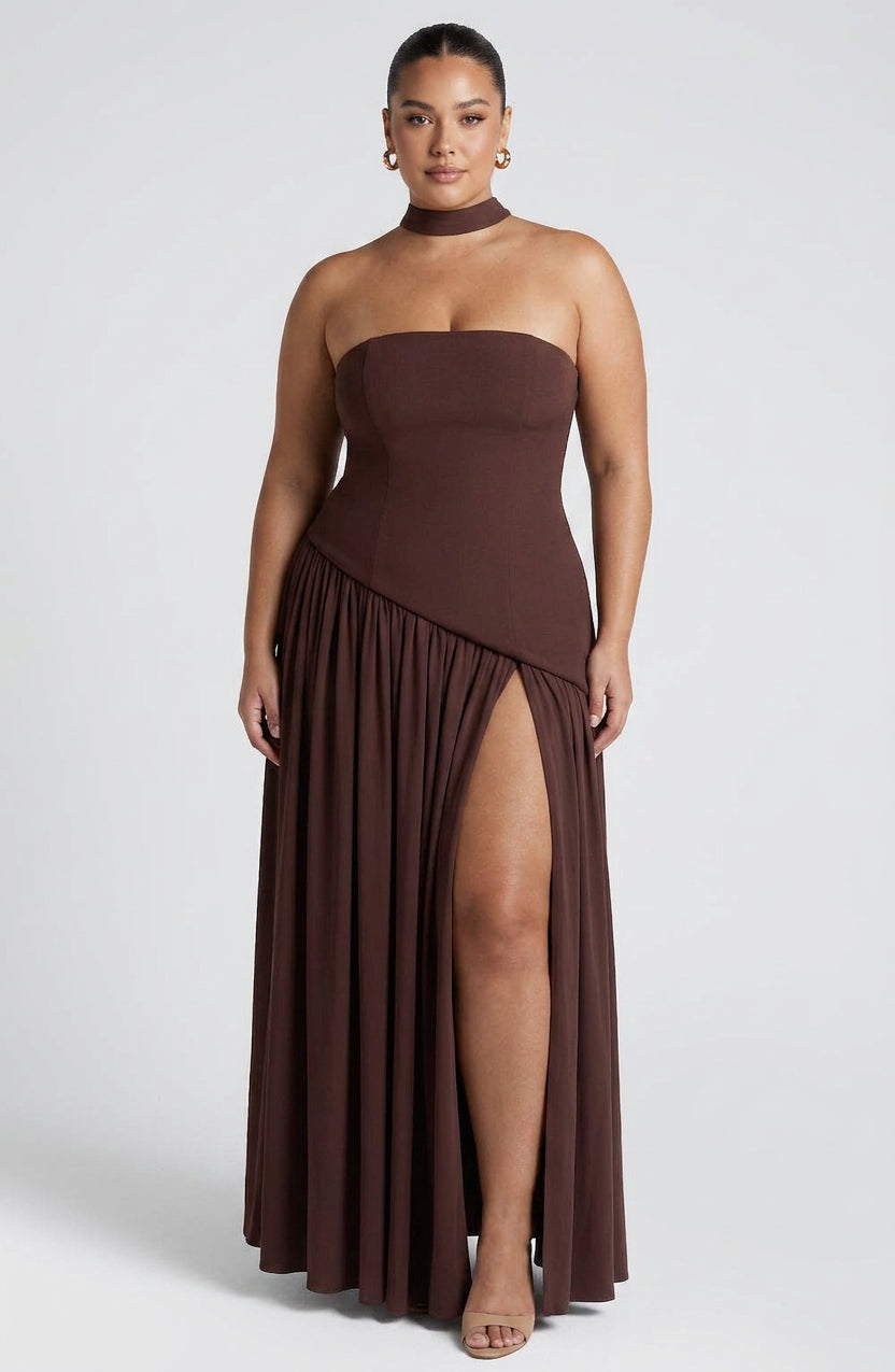 Vestido Largo Granate Maliyah