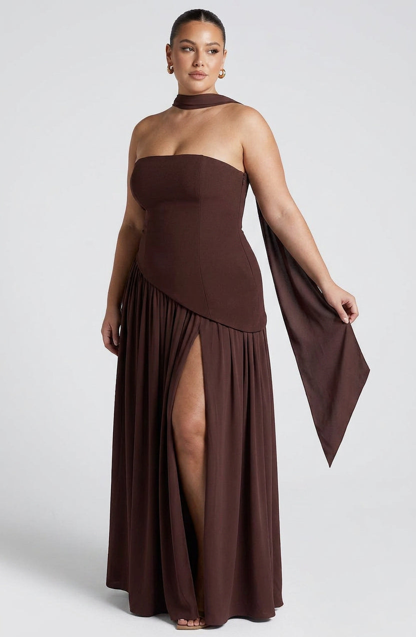 Vestido Largo Granate Maliyah