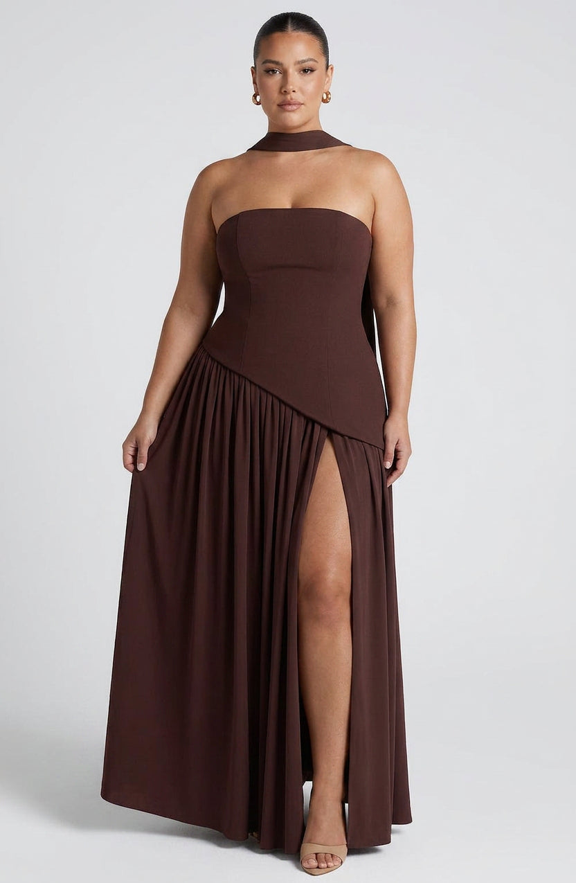 Vestido Largo Granate Maliyah