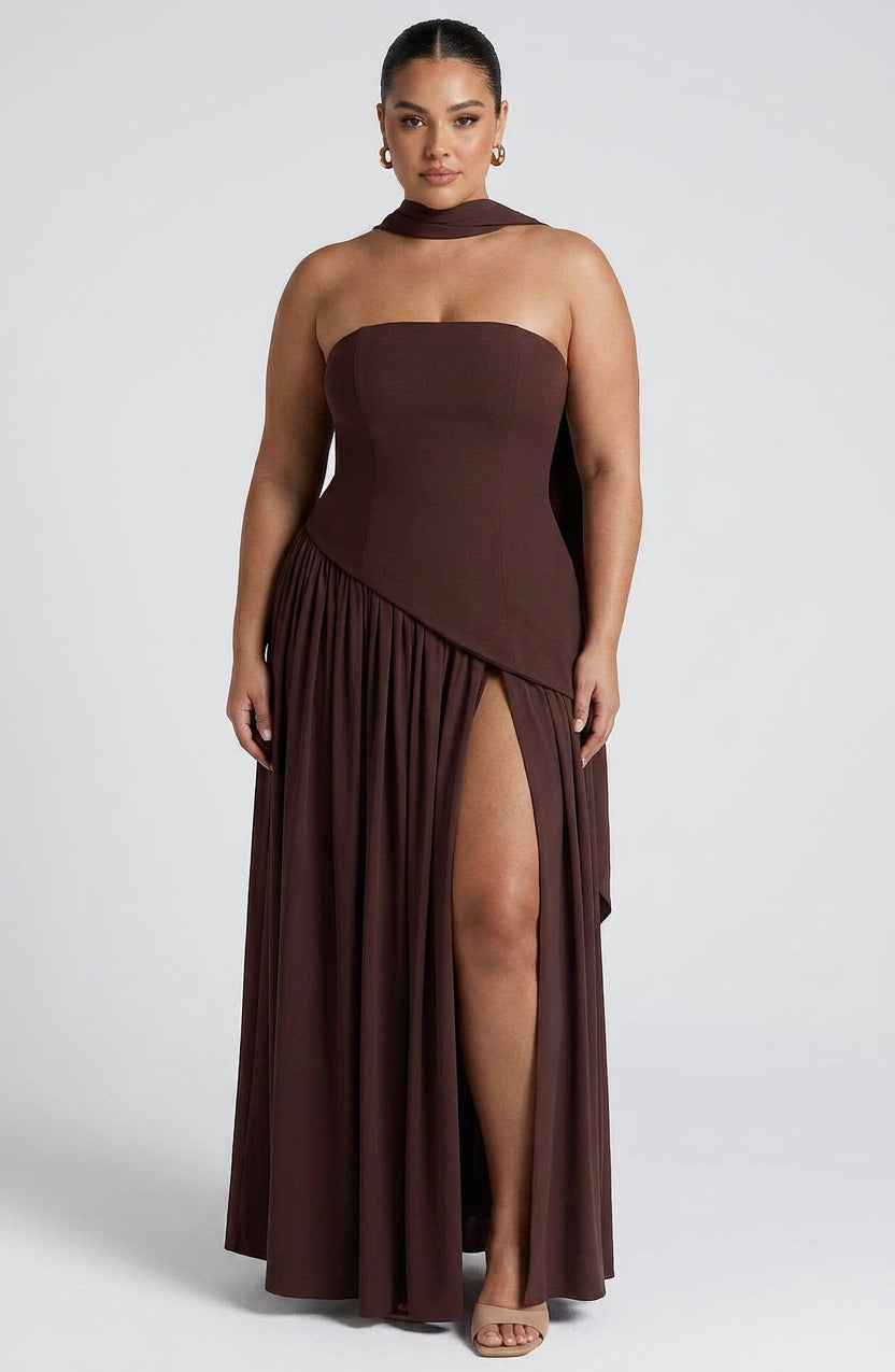 Vestido Largo Granate Maliyah