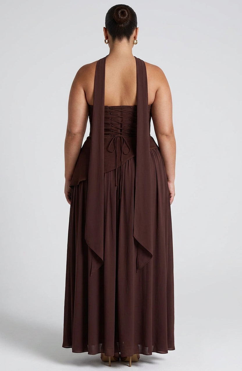 Vestido Largo Granate Maliyah