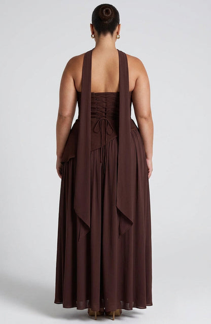 Vestido Largo Granate Maliyah