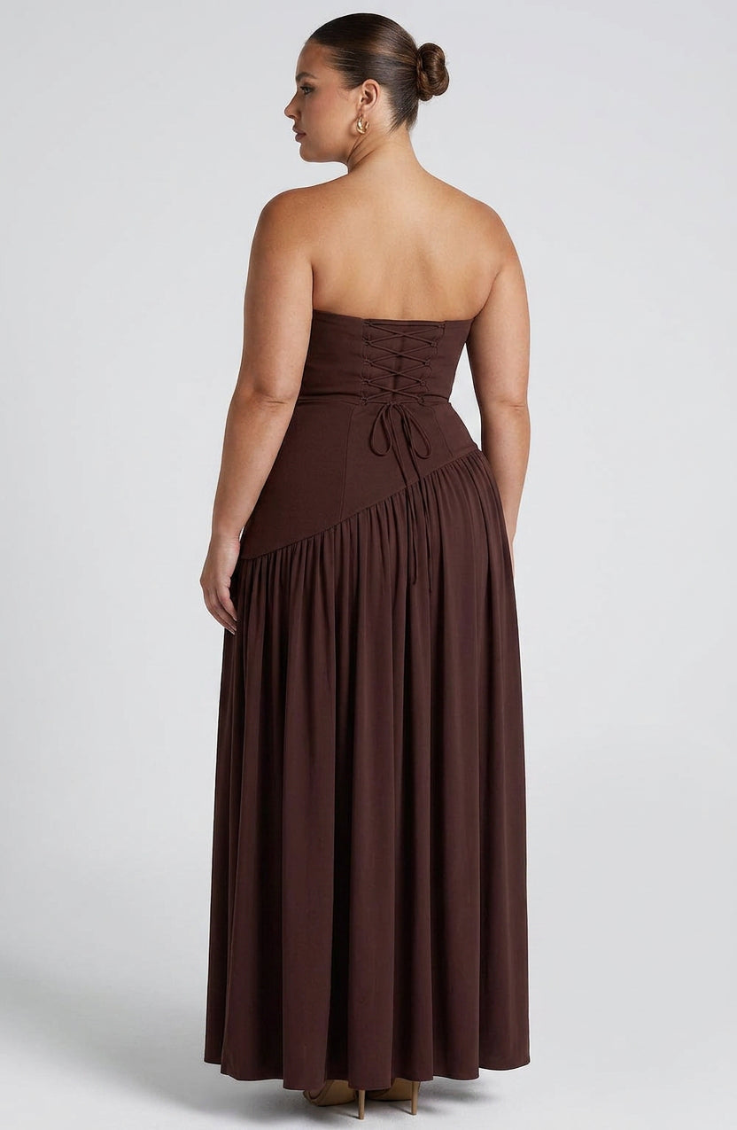 Vestido Largo Granate Maliyah