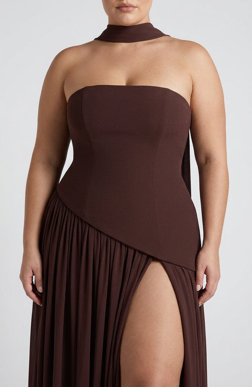 Vestido Largo Granate Maliyah
