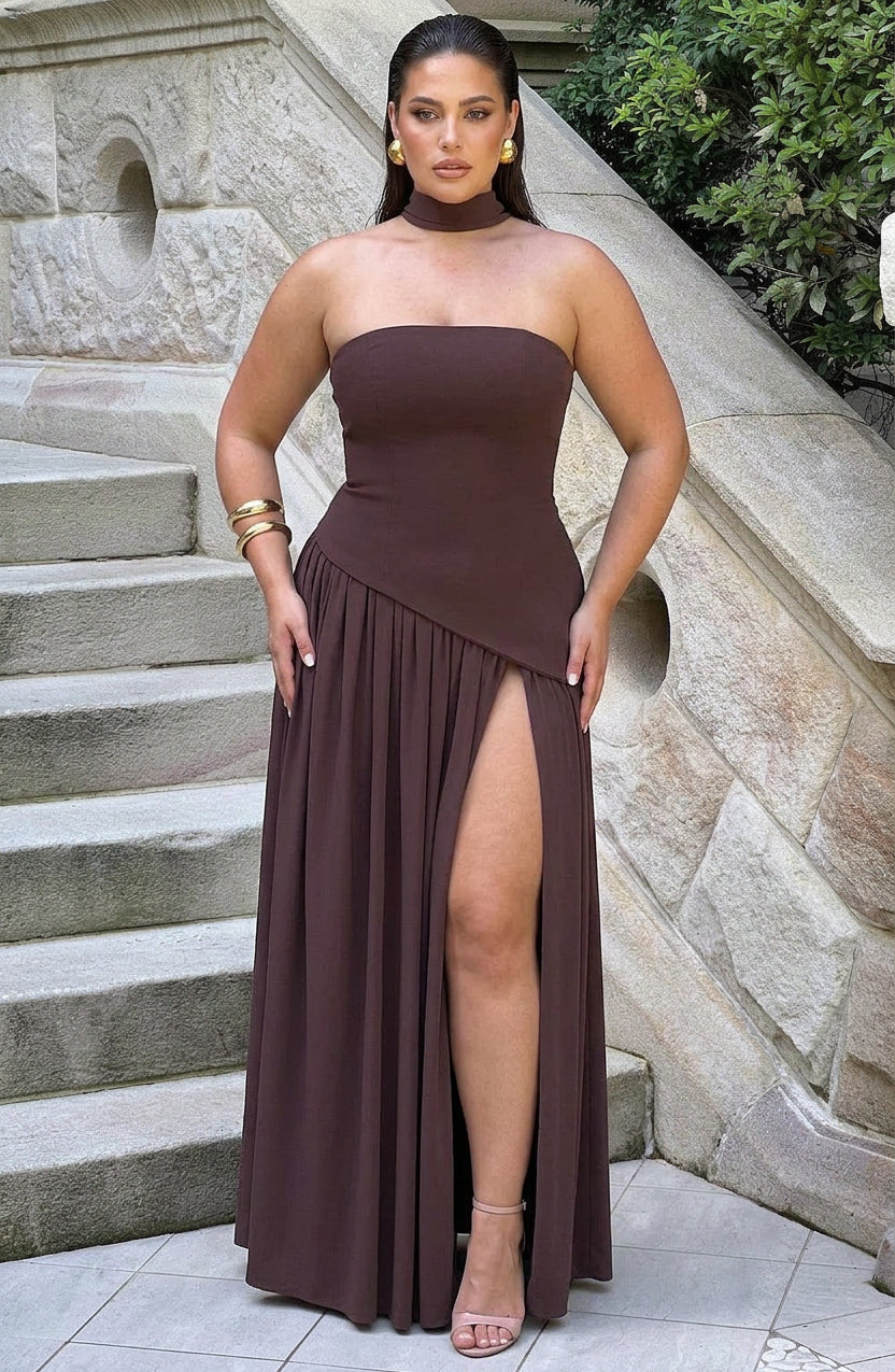 Vestido Largo Granate Maliyah