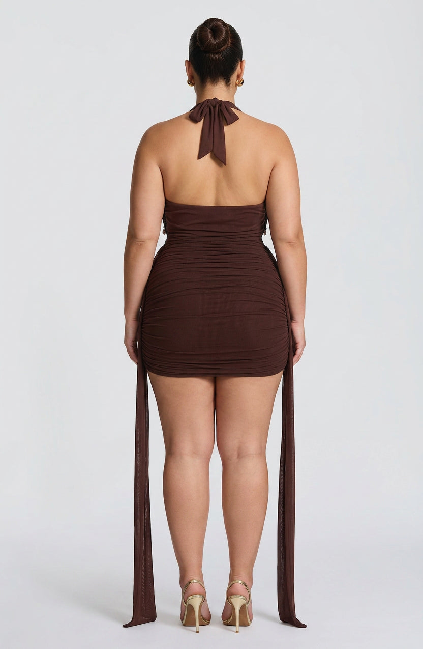 Vestido Corto Granate Melona