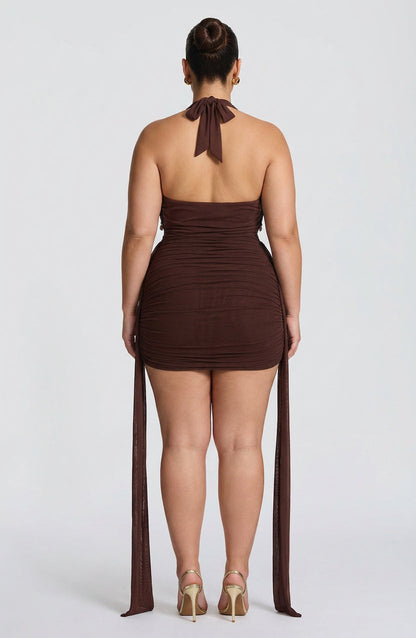 Vestido Corto Granate Melona