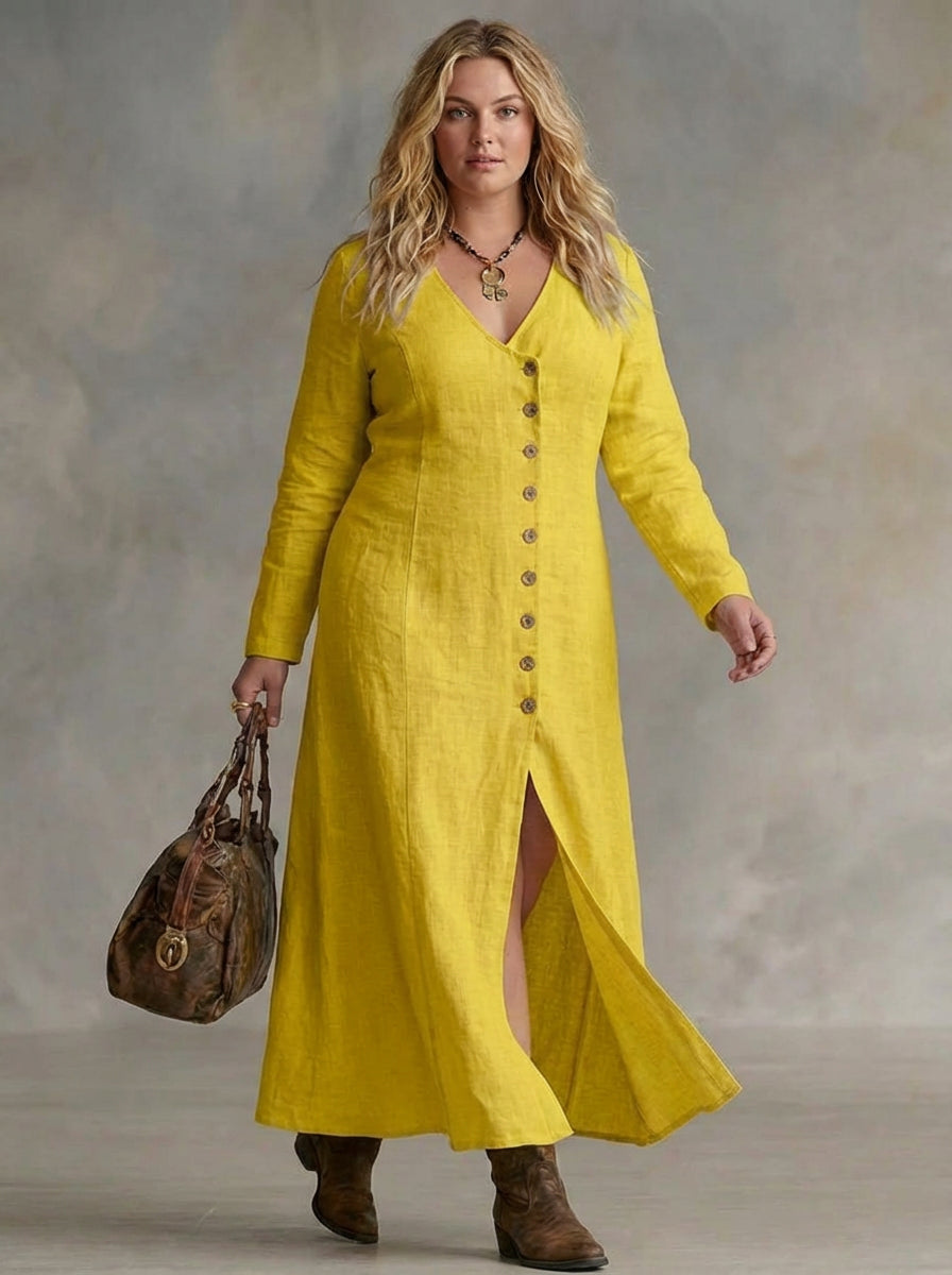 Elara | Vestido Maxi con Botones