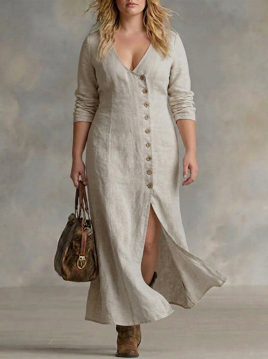 Elara | Vestido Maxi con Botones