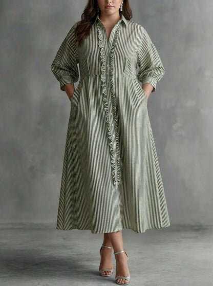 Elin | Vestido Maxi de Rayas