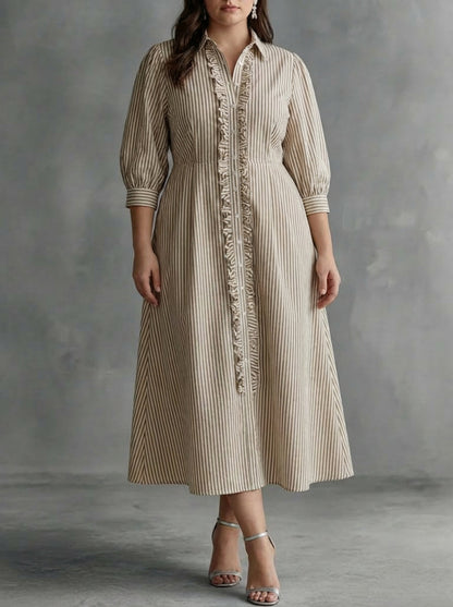 Elin | Vestido Maxi de Rayas