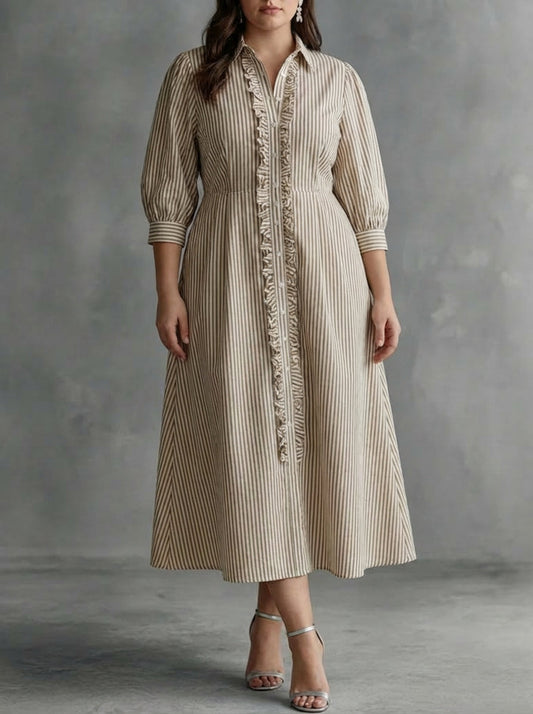 Elin | Vestido Maxi de Rayas