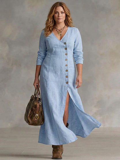 Elara | Vestido Maxi con Botones