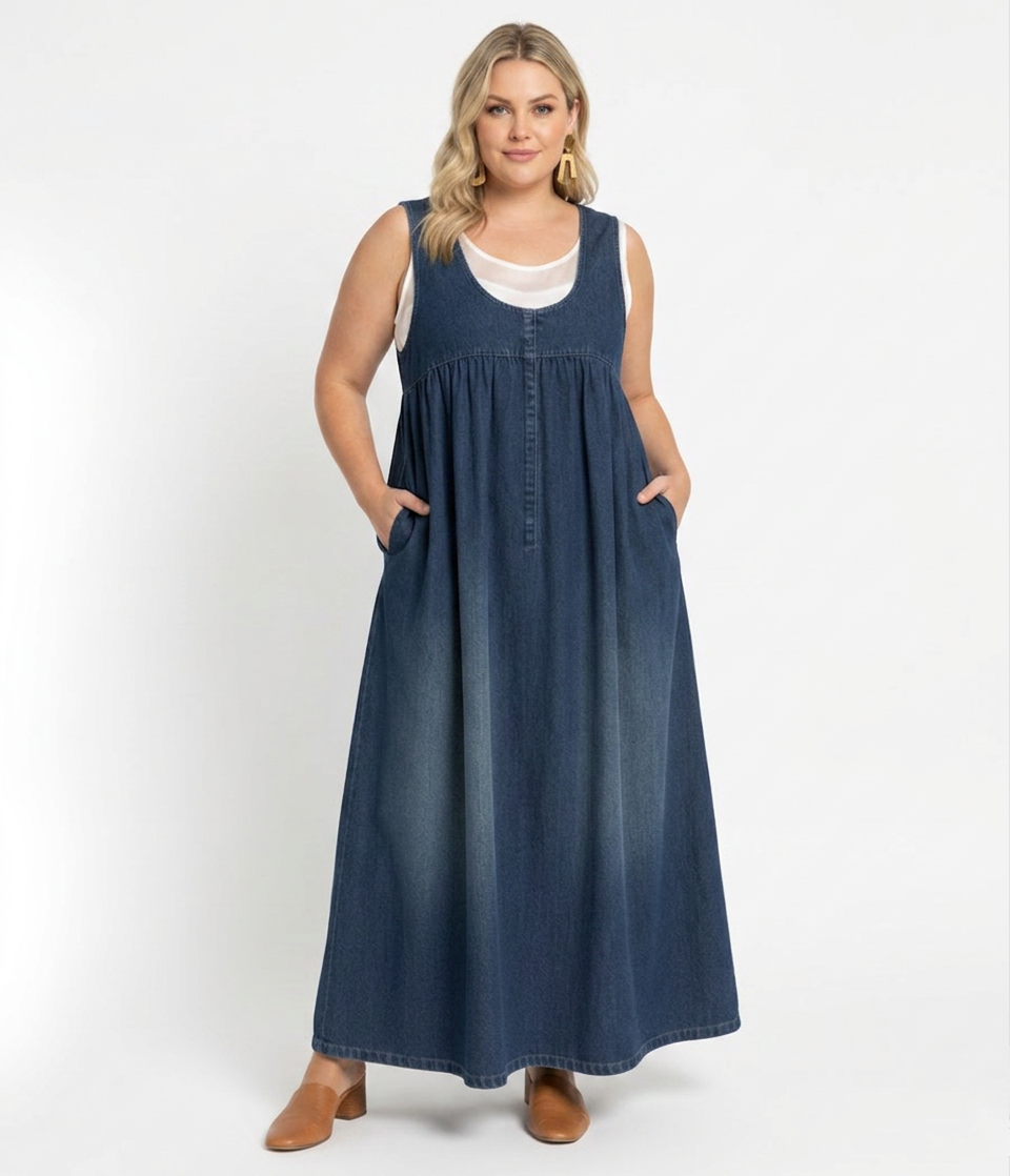 Vestido Largo Vaquero Vintage Karen