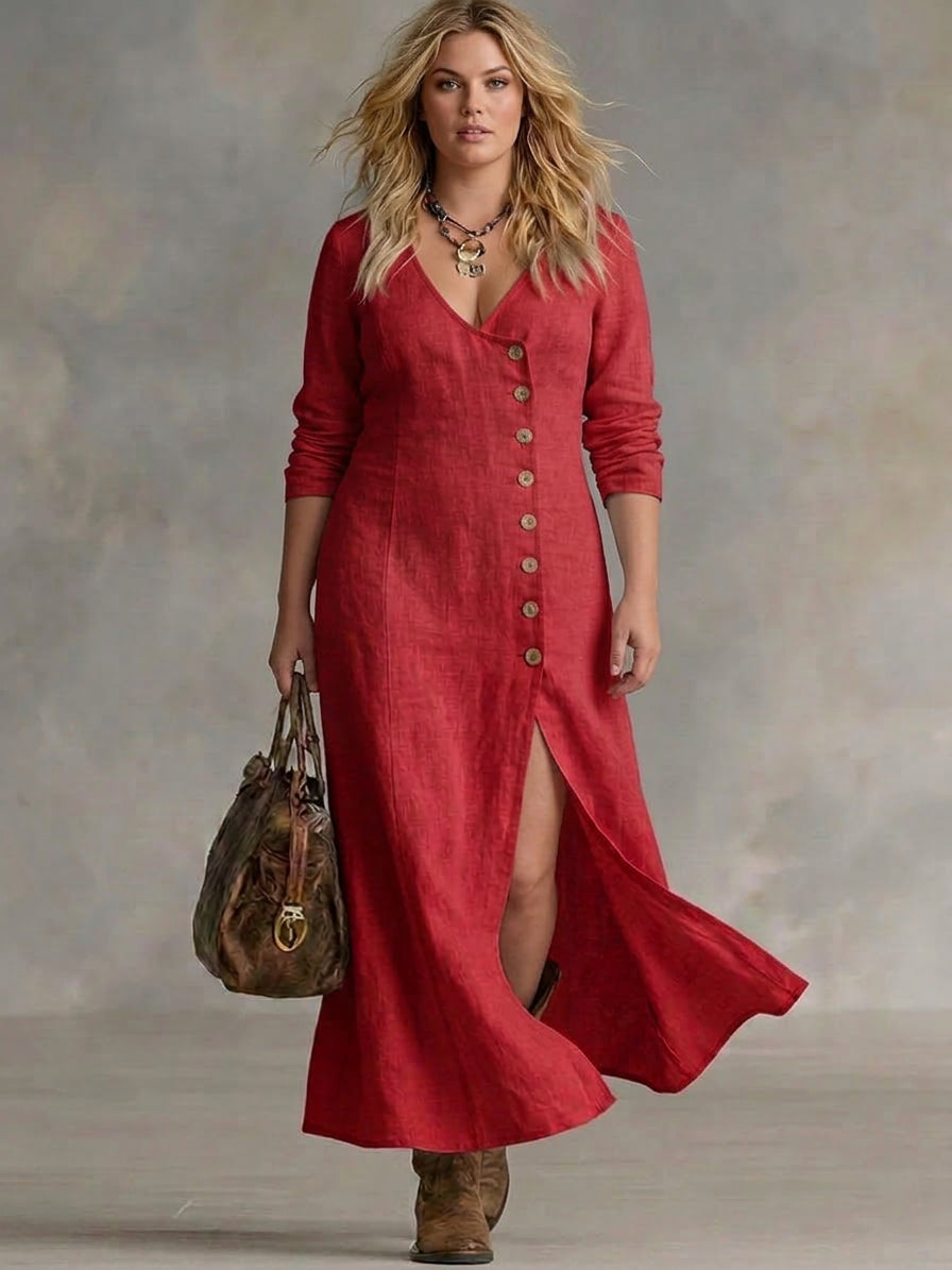 Elara | Vestido Maxi con Botones