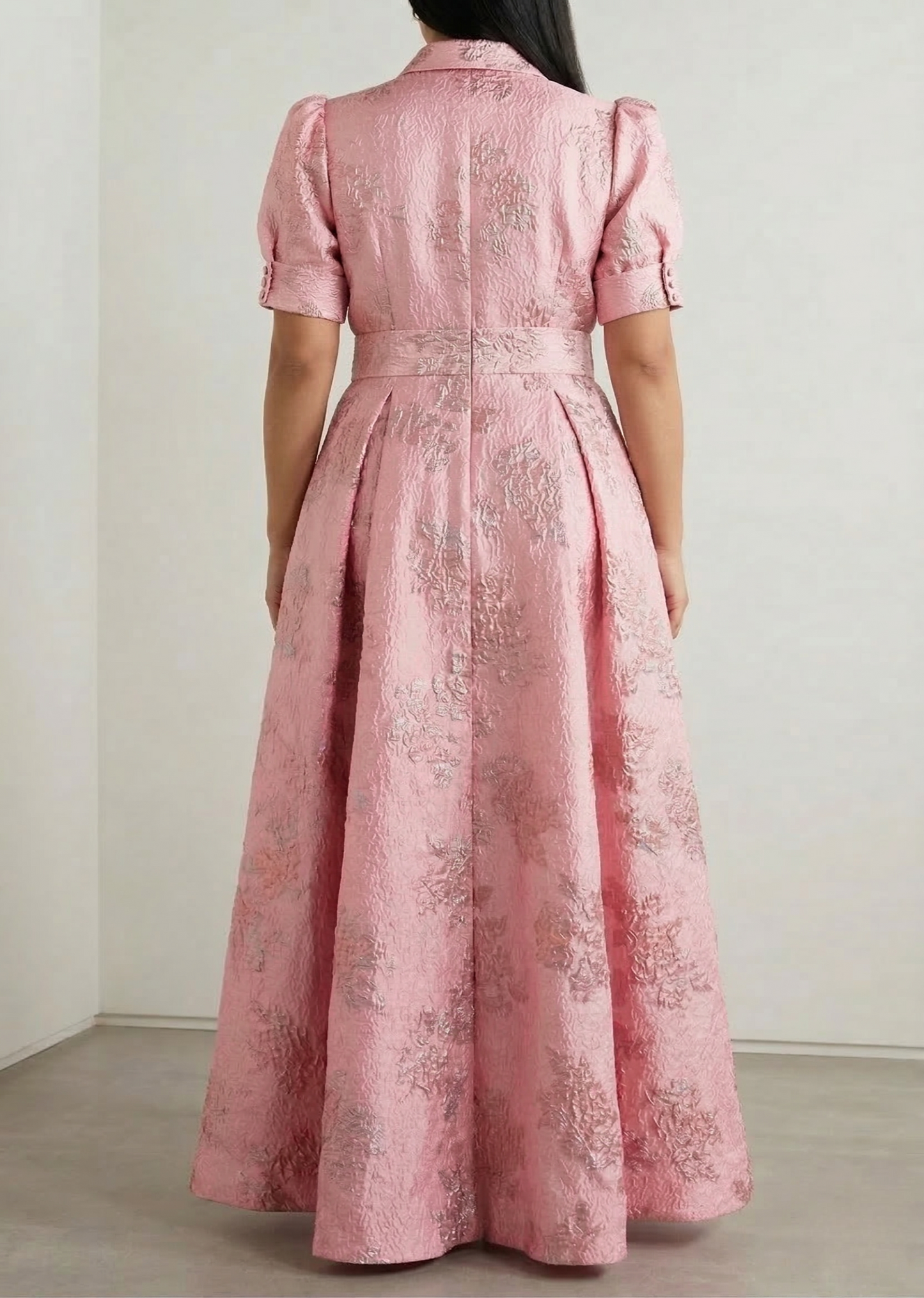 Anabella | Vestido con Mangas Cortas Abullonadas