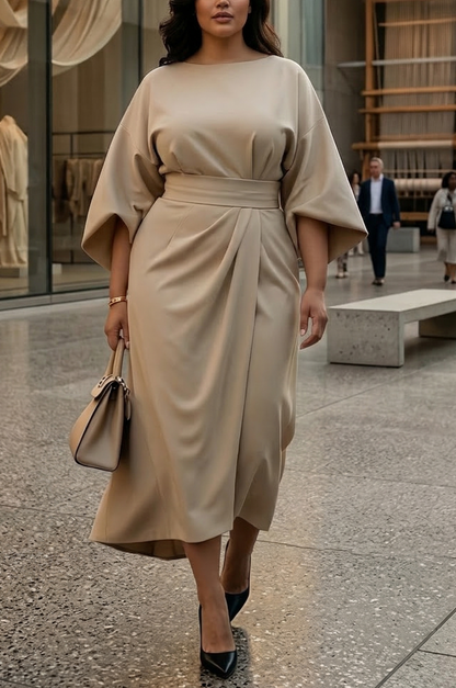 Matzliah | Vestido Elegante con Mangas Linterna