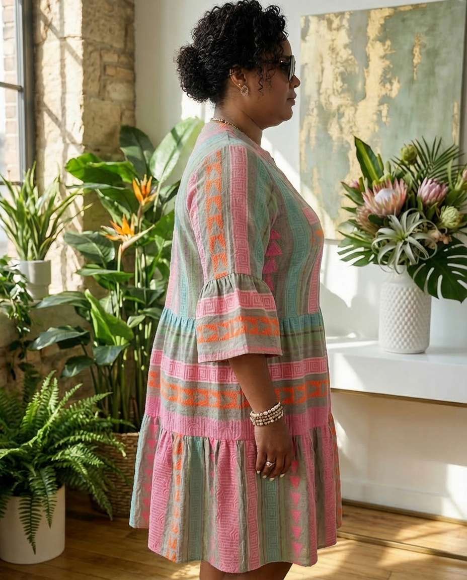 LUCY | VESTIDO MIDI ESTAMPADO Y FLUIDO