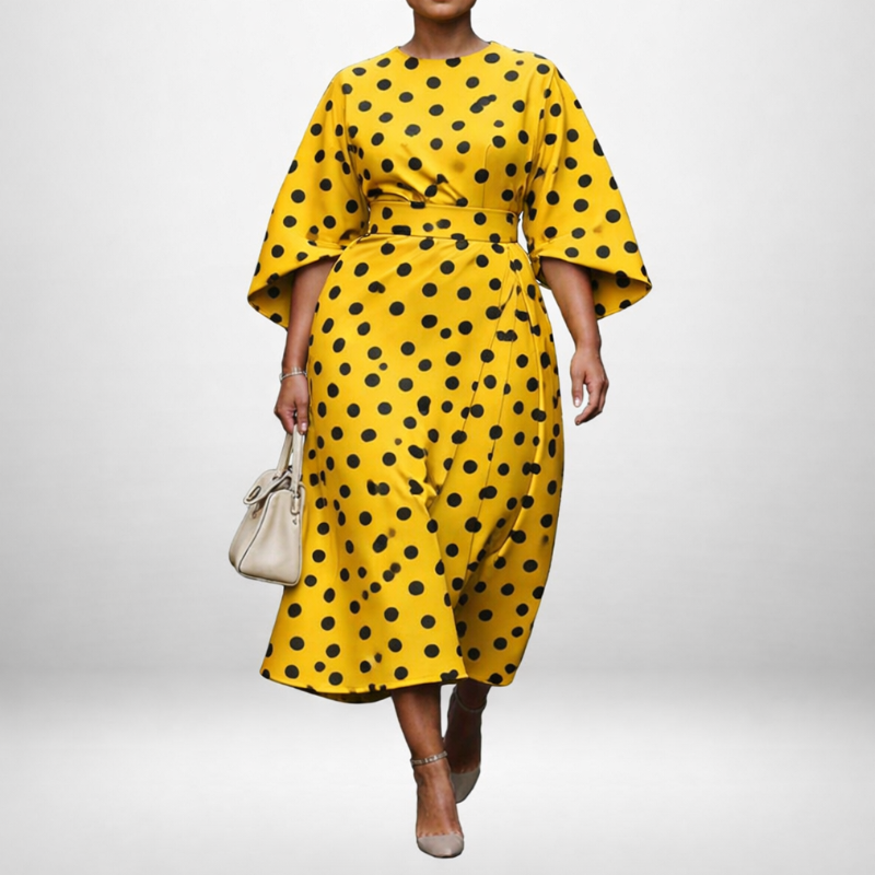 Lumira | Vestido Midi de Lunares
