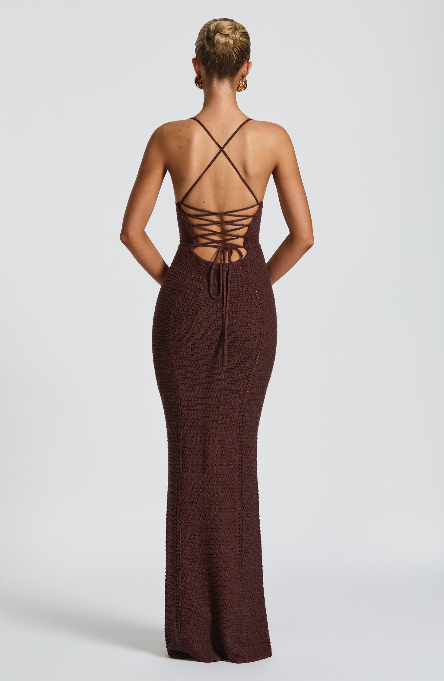 Vestido Largo Granate Xanthe